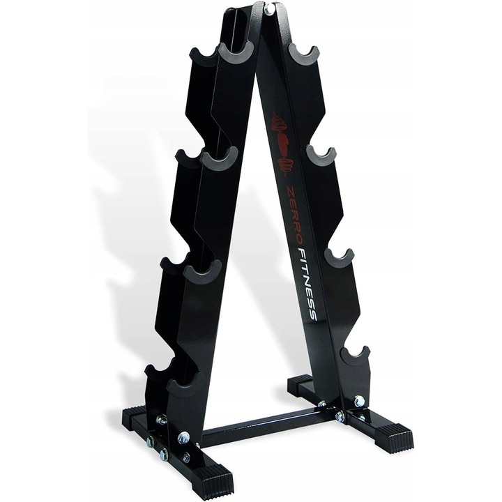 Suport pentru gantere Abavi, capacitate 300kg, dimensiuni 43x40x82cm, negru