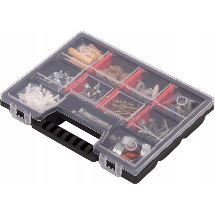 Cutie depozitare scule, 11 compartimente, 195x155x35mm