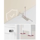 Dulap baie inalt ingust lumina led rafturi reglabile mdf, 30x30x170 cm, usa reversibila, alb