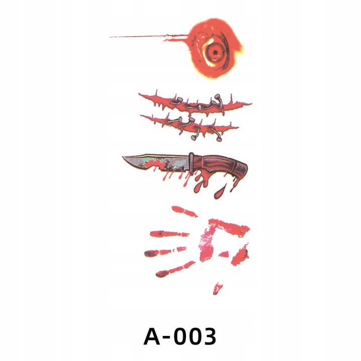 Tatuaje temporare Halloween, cicatrici si rani, 3D