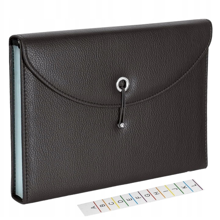 Mapa A4 cu 13 compartimente, impermeabila, design elegant, 24,7x33cm