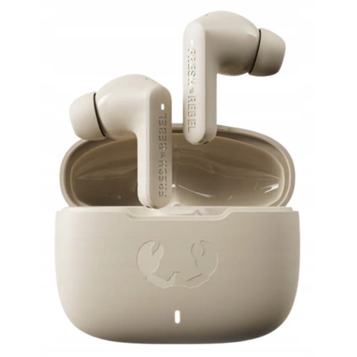 Fresh 'n Rebel vezeték nélküli fejhallgató, HYBRID ANC modell, bézs, 6 óra üzemidő, 30 óra töltőtokkal