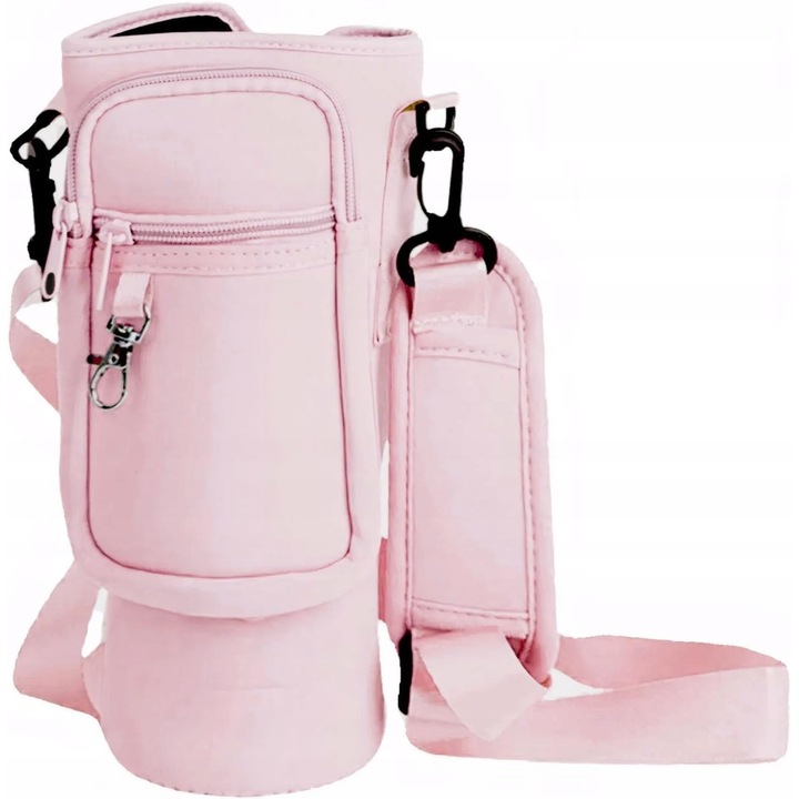 Stanley Cup 40 oz termosz pohár táska, neoprén, állítható pánttal, 2 zsebbel, rózsaszín