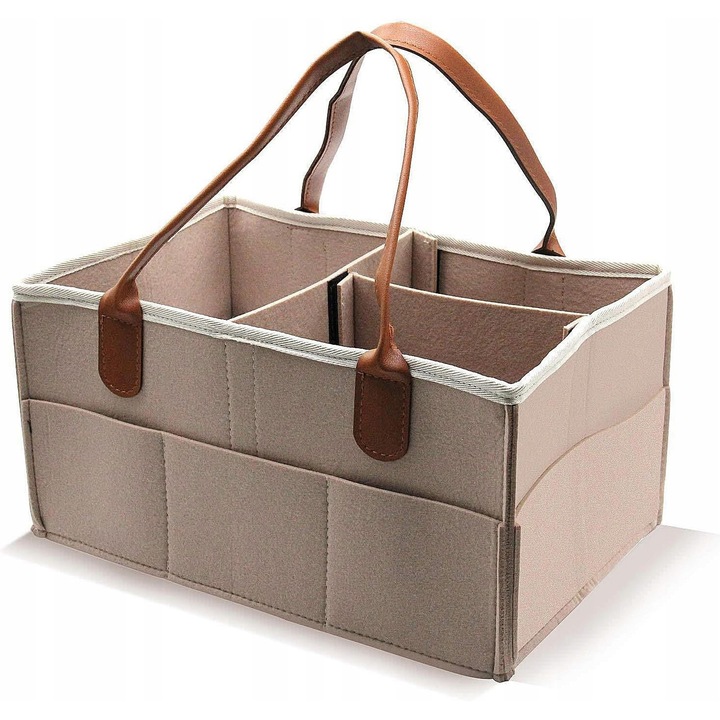 Organizator pentru scutece, dimensiuni 35x23x18cm, bej, design elegant