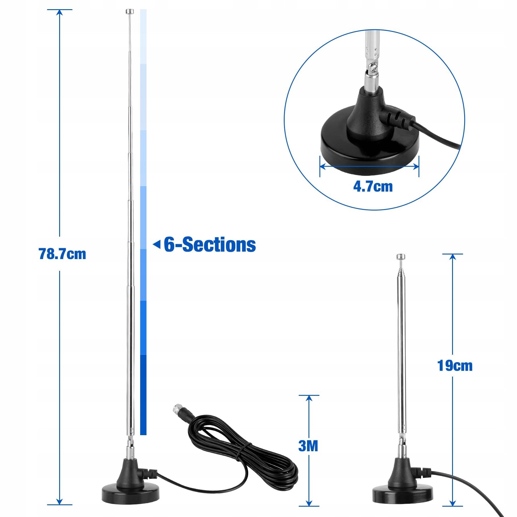 deleyCON 1 Stuk FM AM VHF Radio-Antenne Dipool Werpantenne Kamerantenne 75 Ohm Coax-Aansluiting HiFi-Ontvanger Stereo-Installatie FM-Tuner Radio- Antenne deleyCON 1 Stuk FM AM VHF Radio-Antenne Dipool Werpantenne Kamerantenne 75 Ohm Coax-Aansluiting HiFi-Ontvanger Stereo-Installatie FM-Tuner Radio- Antenne