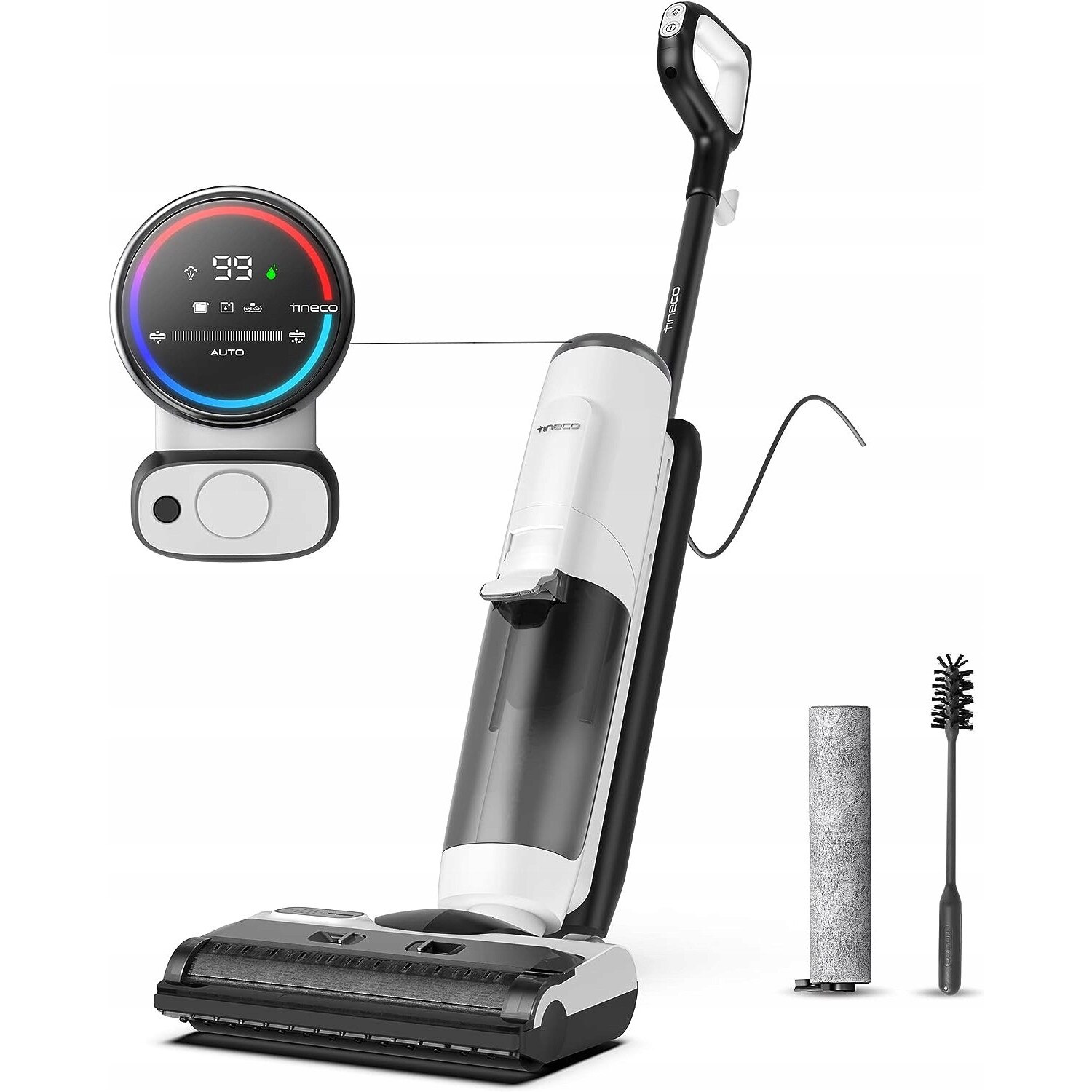 Aspirator cu functie abur, Tineco Floor One S5 Steam, alb, 1500W, 220V, senzor inteligent