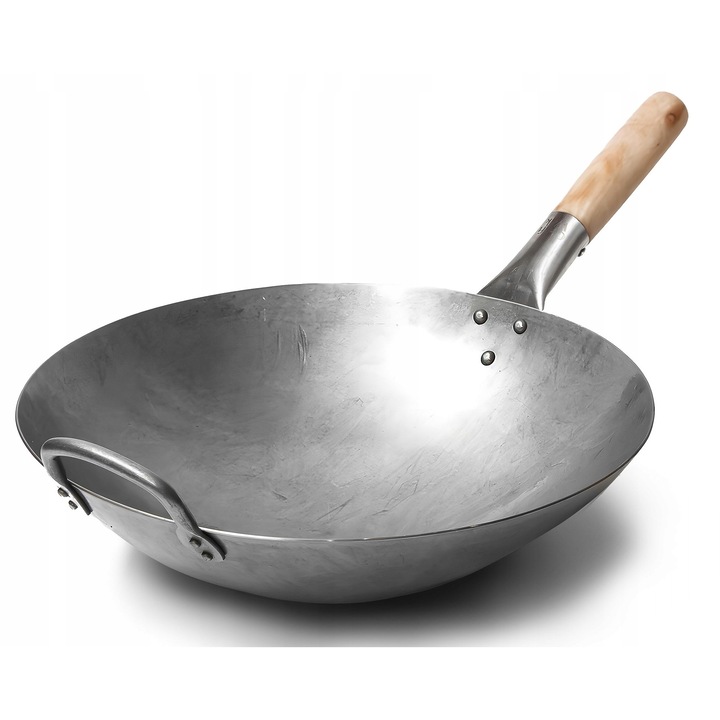 Tigaie Craft Wok, otel carbon, 30x30cm, pentru plite gaz si inductie