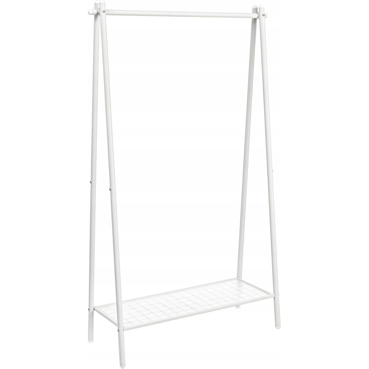 Stojak pe haine, Songmics, alb, 33,5x92,5x153cm, capacitate 40kg, set cu accesorii