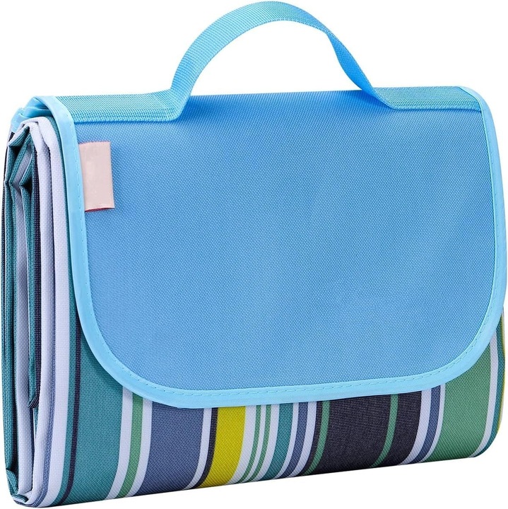 Patura plaja 200x200cm, design modern, rezistent la apa, usor de curatat, set pentru picnic