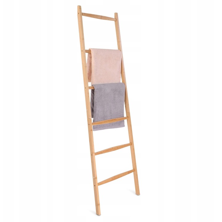 Suport bambus pentru prosoape, 6 niveluri, 170x56x3cm