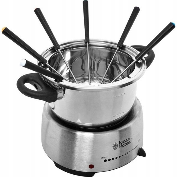 Комплект фондю Russell Hobbs Fiesta 1,2L 1200W, сребрист/сив