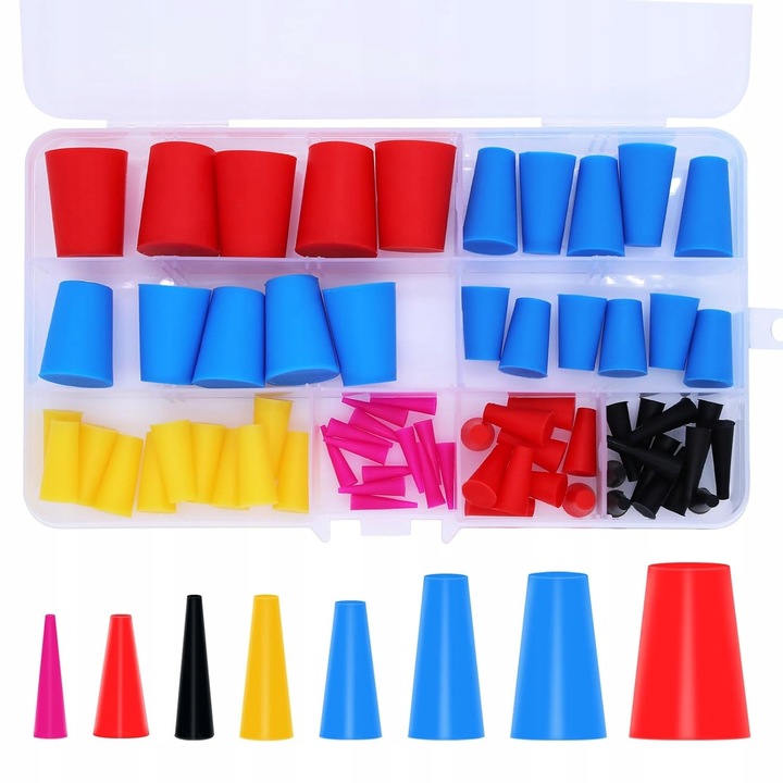 Set dopuri de protectie pentru vopsire, 131 bucati, rezistente la temperaturi, multicolor