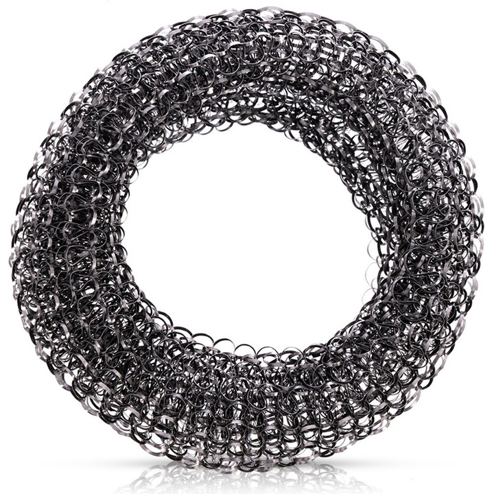 Druciak metalic Artemis pentru curatarea vaselor, 8x2,5cm, negru