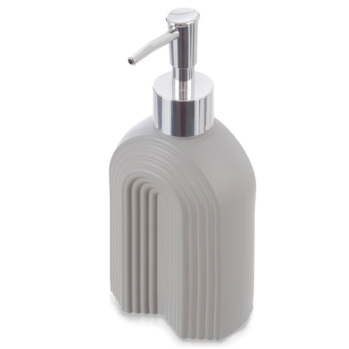 Folyékony szappan adagoló, Artemis, 320 ml, szürke üveg, 8,5x6x18 cm