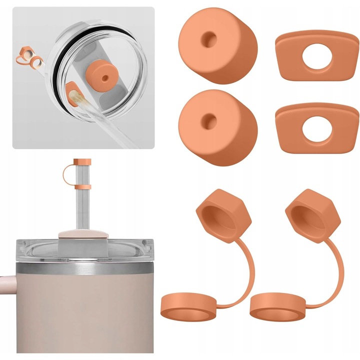 Accesorii pentru cana termos, Stanley, 6 buc, Portocaliu