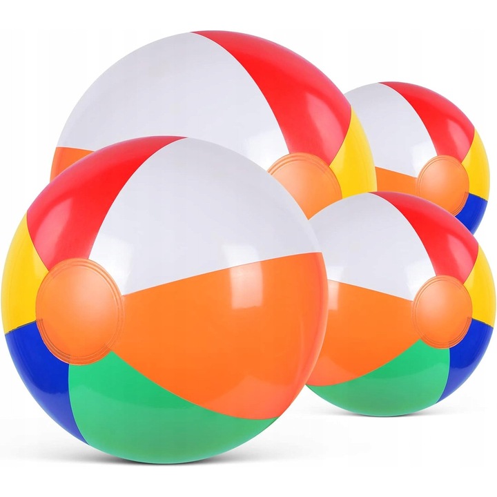 Labda strandra, 4 db, többszínű, 22cm