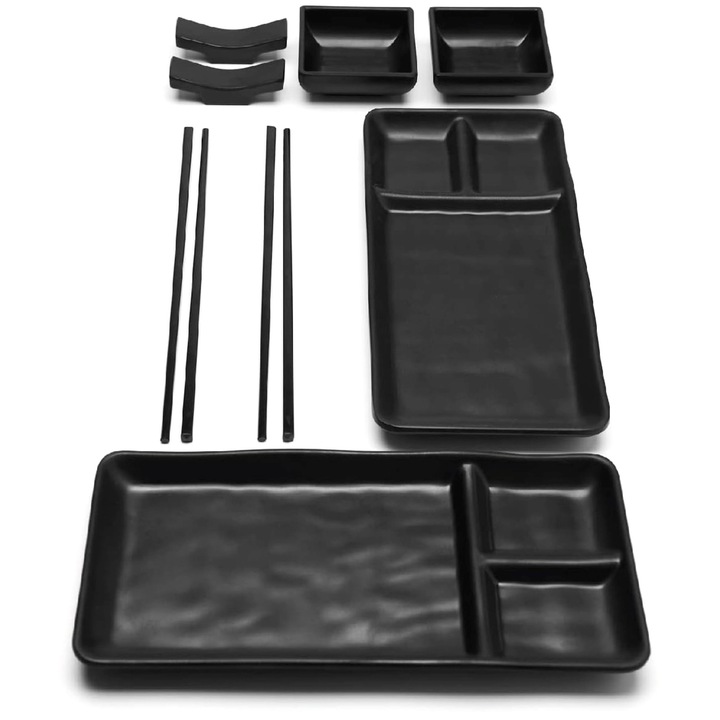 8 darabos sushi szett, Fekete