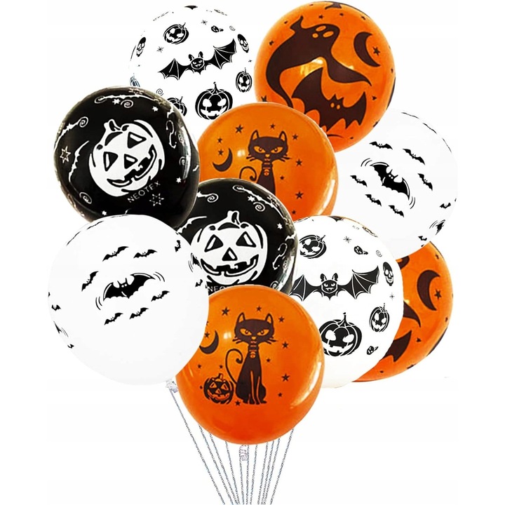 Set baloane decorative de Halloween, latex, reutilizabile