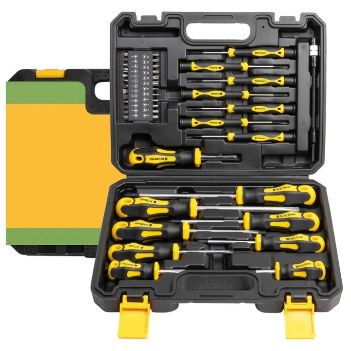 Set 42 surubelnite magnetice, 4 cruce, 4 plate, 7 precise, husa de depozitare