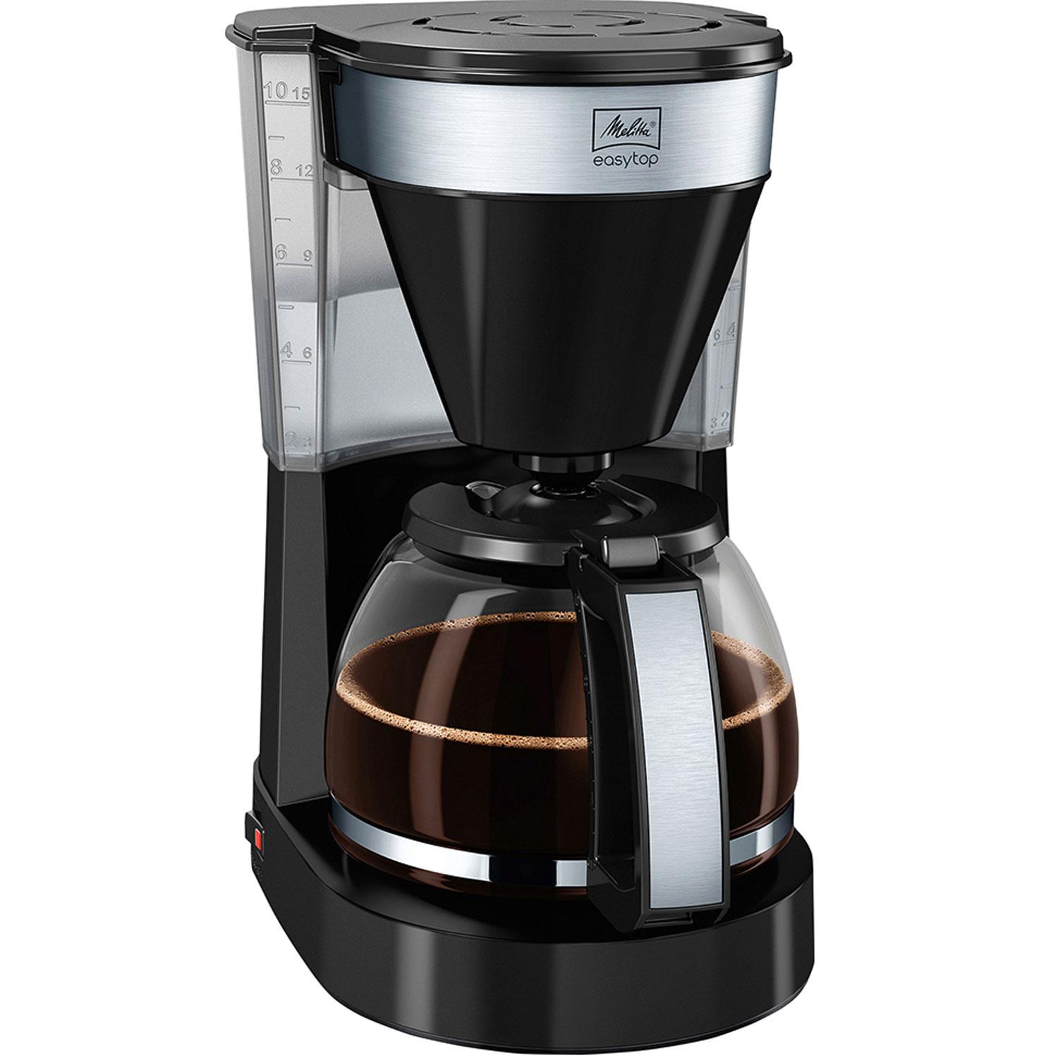 Cafetiere Melitta Easy Top, 1,25 L, 1050 W, negru, capacitate 10 cesti