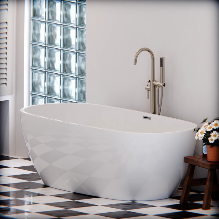 Cada Freestanding, Semi-ovala, Acril, Alba, 150*60*72