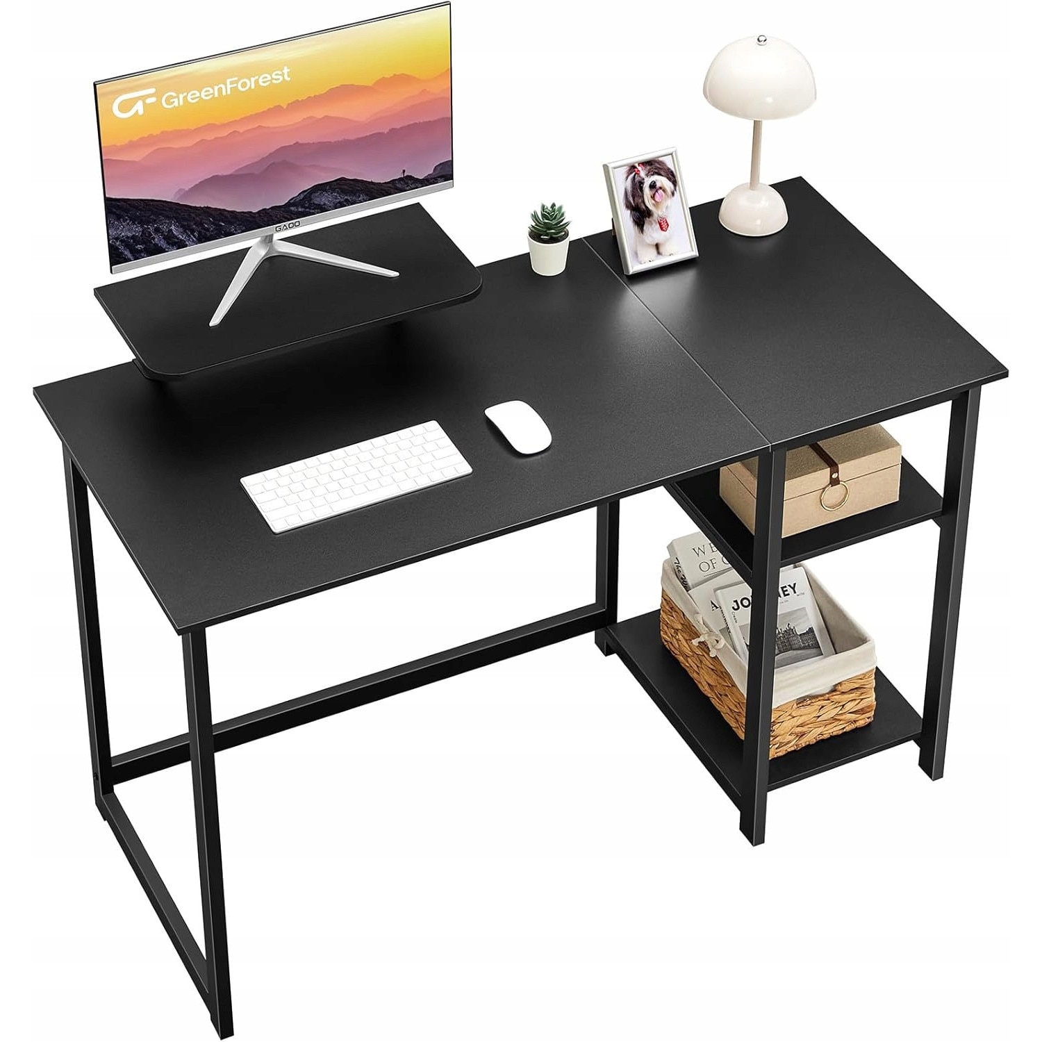 Birou Computer Birou computer, 120cm, cu suport monitor ergonomic, structura metalica ...