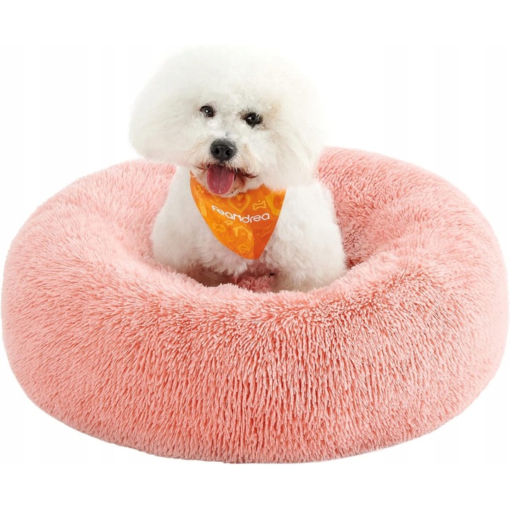 Feandrea kutya és macska fekhely, rózsaszín, 60x20cm, plüss anyag, PP töltet