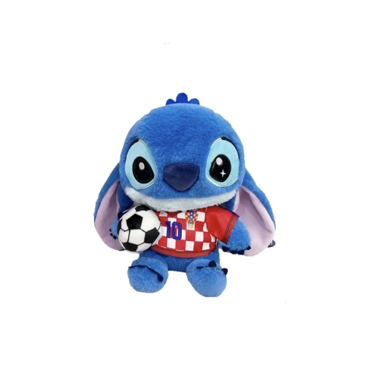 Stitch de plus, Football Star, rosu/multicolor, 23 cm