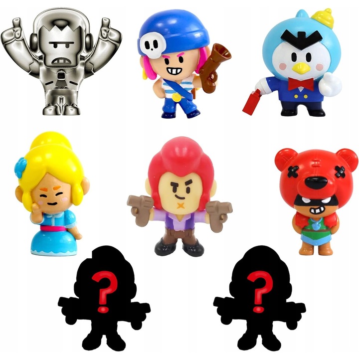 Фигурки Brawl Stars комплект 8 броя + 2 изненади, 4-5 см, лицензирани