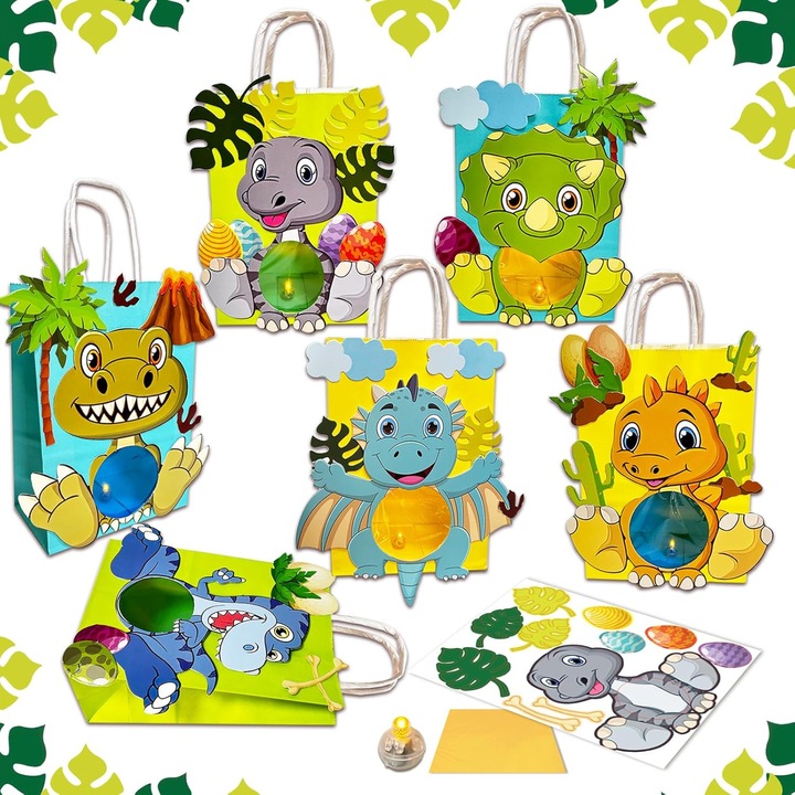 Set 6 Lampioane DIY, Decoratiuni Colorate pentru Copii, Accesorii Incluse