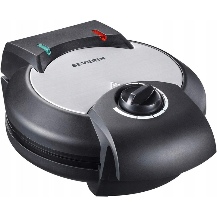 Aparat de preparat desert Severin, gofrownica, 1300 W, inox, negru, 20,3x25,5x10,5cm