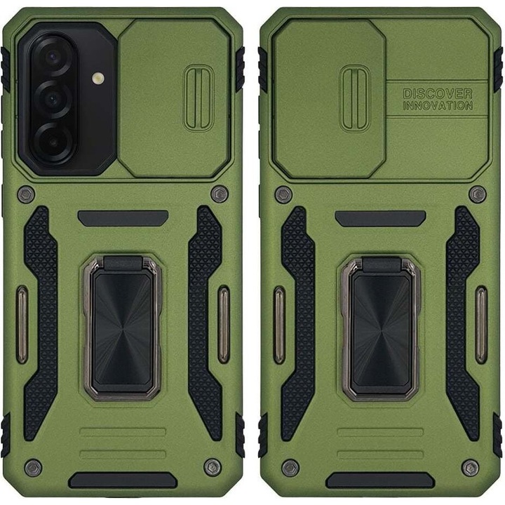 Husa telefon Sonique Ring Armor CamShield, protectie socuri, capac camera, gri, pentru Samsung Galaxy A26 5G