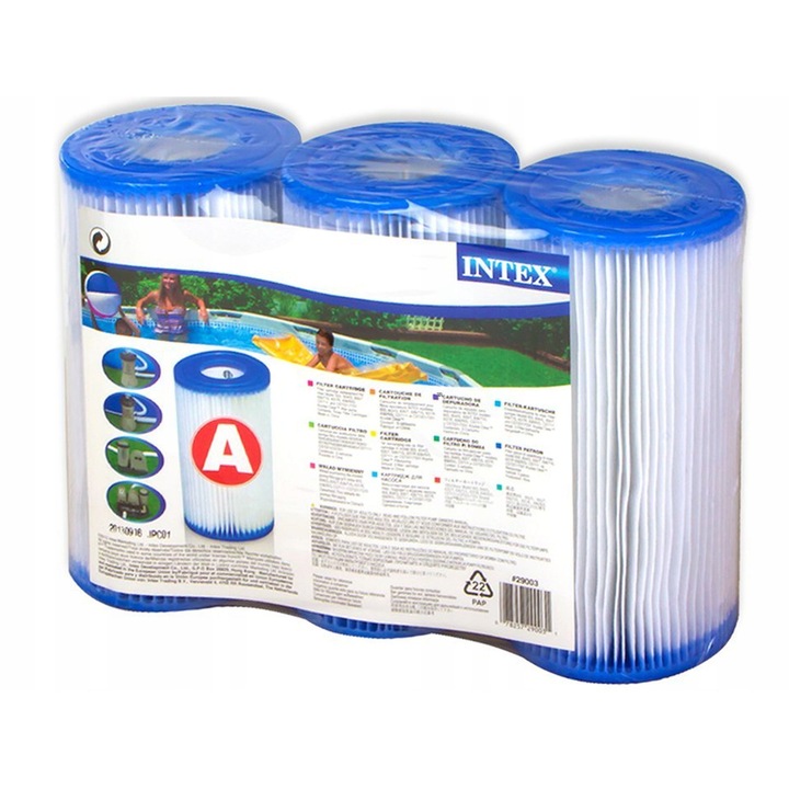 Set 3 filtre pentru pompa de piscina Intex, 20x5cm, tip A