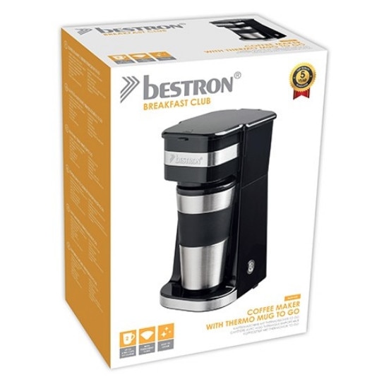Cafetiere Bestron cu cub de termic 420ml, 750W, compacta, set complet