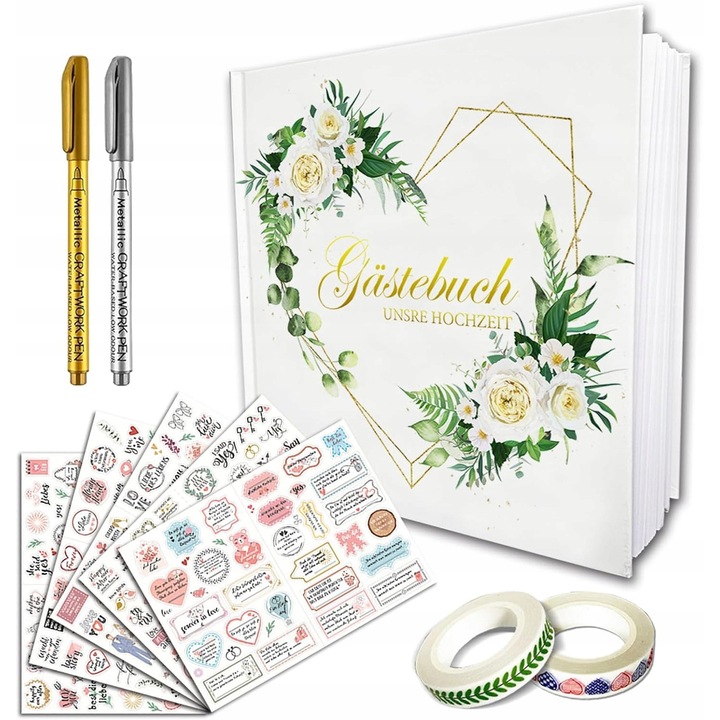 Cartea de amintiri pentru nunti si aniversari, 64 pagini, coperta eleganta cu finisaj din matase, 21x21cm