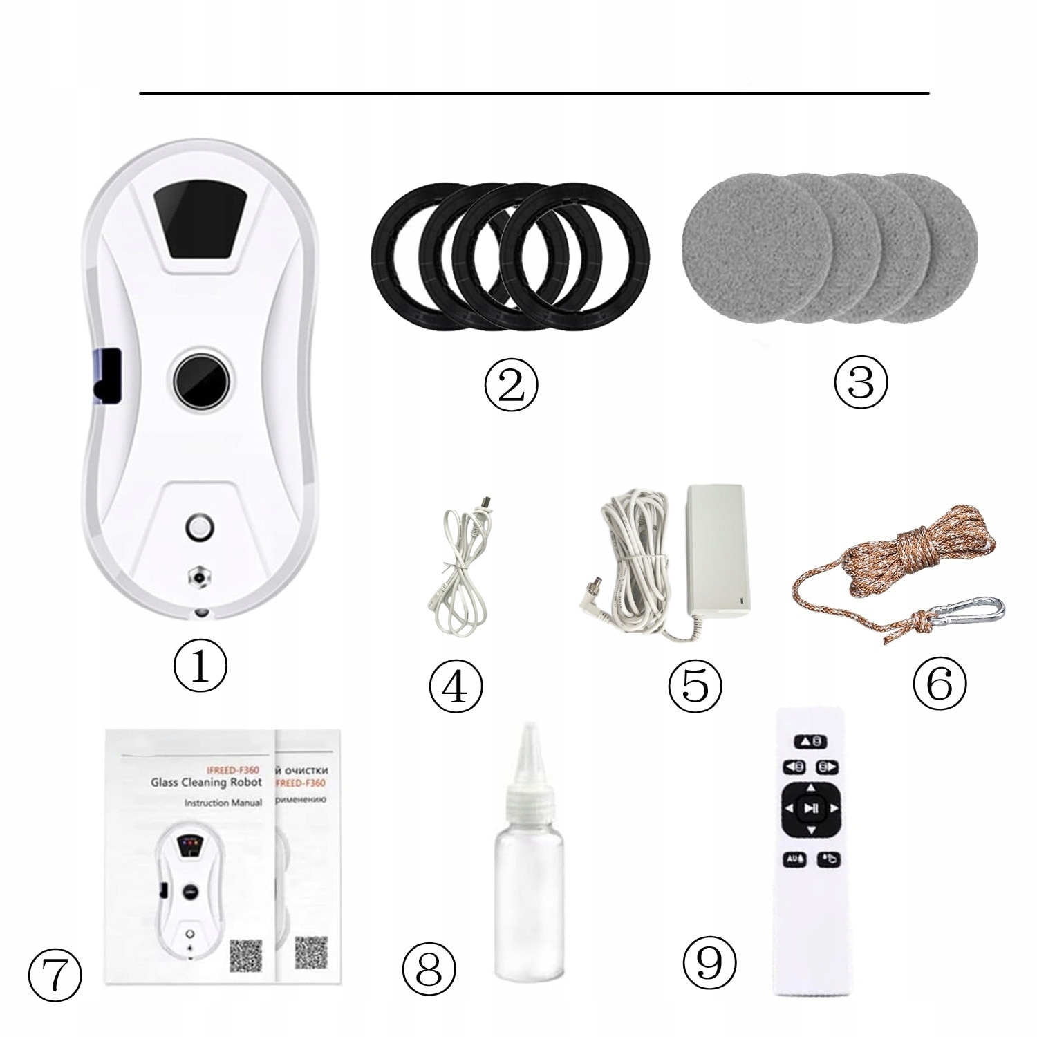 Robot de curatat geamuri Hooha, 5600 Pa, 30ml, 295x145x95mm