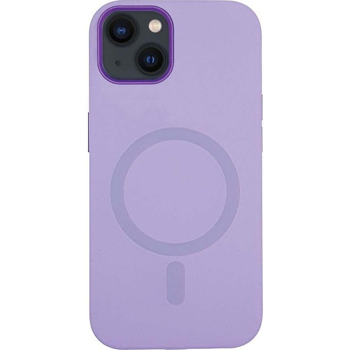 Husa telefon Sonique MagTouch pentru Apple iPhone 13/14, MagSafe, silicon lichid, violet