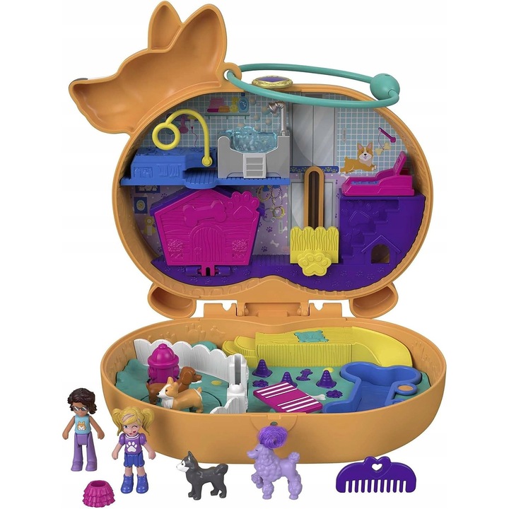 Комплект фигурки за деца, Polly Pocket, многоцветни, пълен комплект аксесоари