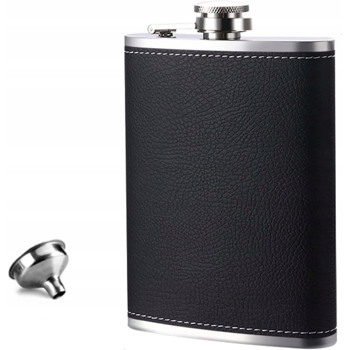 Sticla pentru alcool, metal, rezistenta la socuri, 20x10 cm