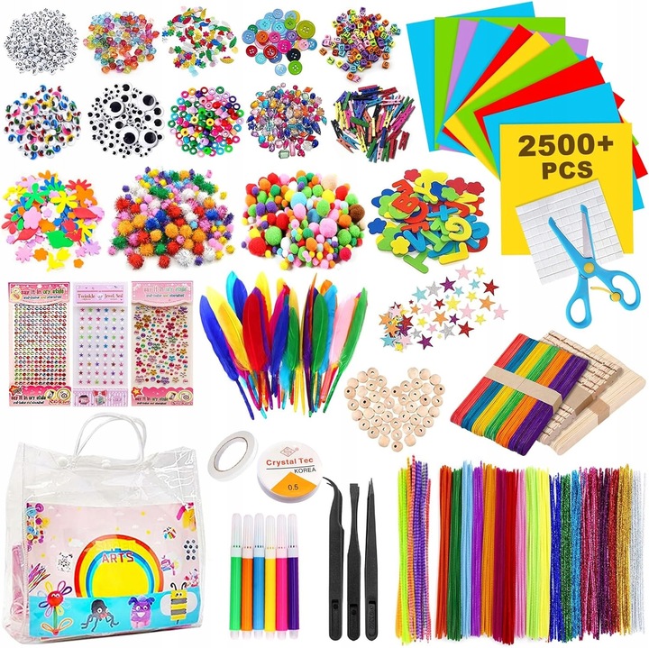 Set creativ pentru copii, 2500 elemente, Multicolor