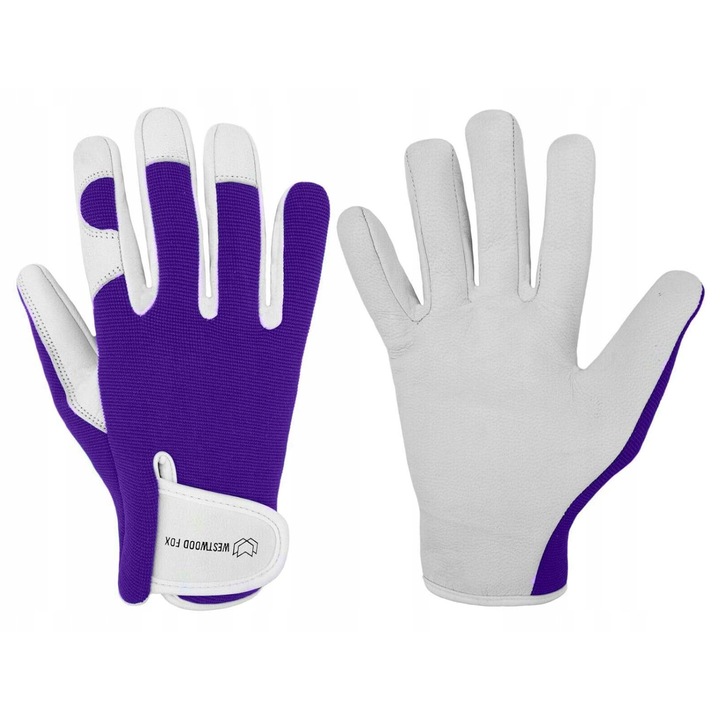 Manusi de gradina, Westwood, rezistente la spini, impermeabile, violet/alb, M