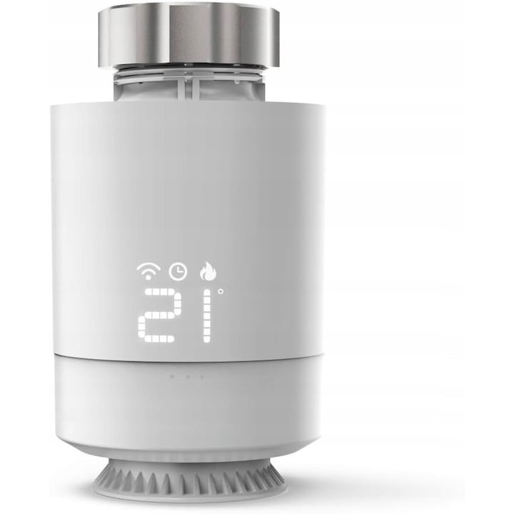 Termostat inteligent pentru calorifer, cu adaptoare, controlat prin aplicatie, 2 baterii AA