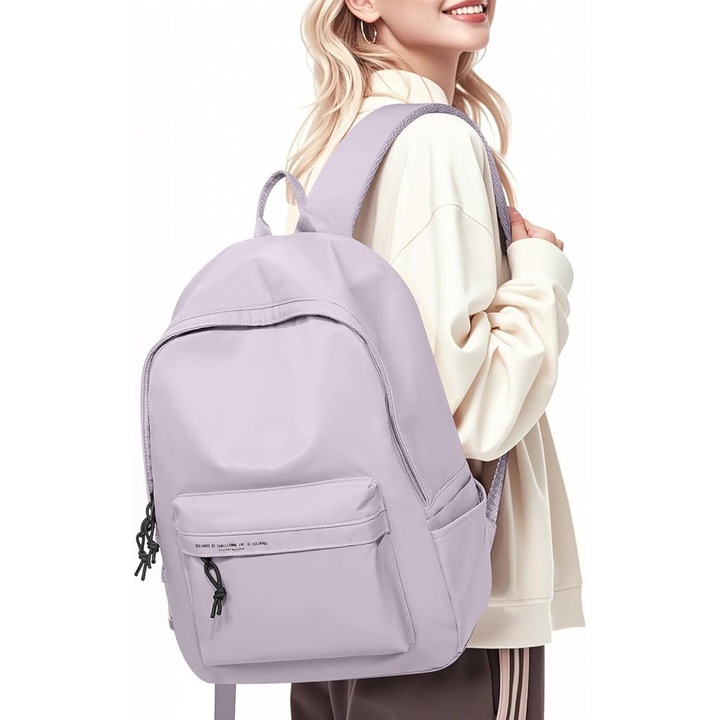 Rózsaszín hátizsák, 18L, vízálló, 14" laptophoz, méretek 32x44x13cm