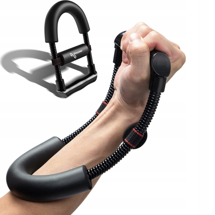 Extensor pentru antebrate, Sportneer, greutate ajustabila, manere confortabile, negru, 25.5-29cm