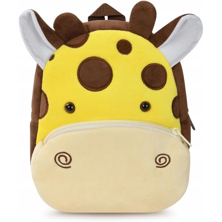 Gyermek hátizsák, mackó modell, 26x24x10cm, plüss anyag, súly 200g alatt