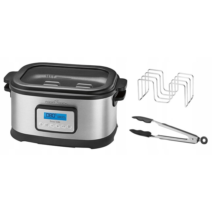 Oala pentru gatit circular, ProfiCook, PC-SV 1126, inox, 8,5L, 45-90°C