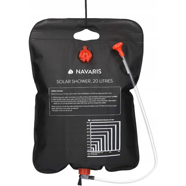 Dus camping, Navaris, Negru, 20 L