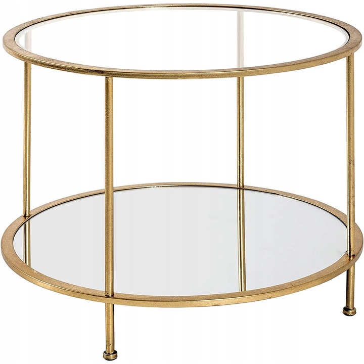 Mese, Haku, Stolik kawowy okragly, 60cm, zloty, 60x60x45cm