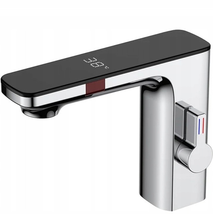 Baterie umywalkowa cu senzor, PDS, crom, automatizata, display digital, 1/2"