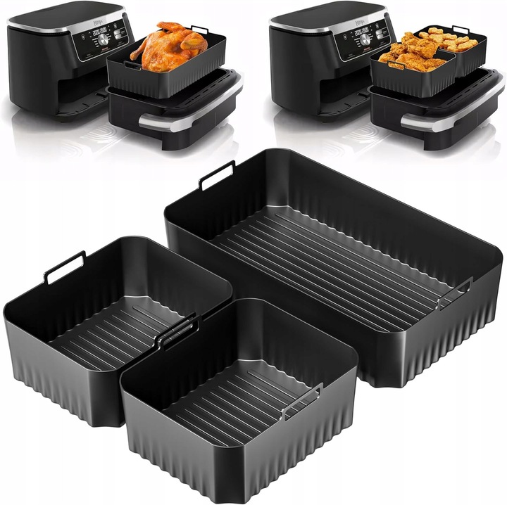 Set forme siliconice pentru friteuza Ninja AF500EU 10,4L, 2 x 5,2L